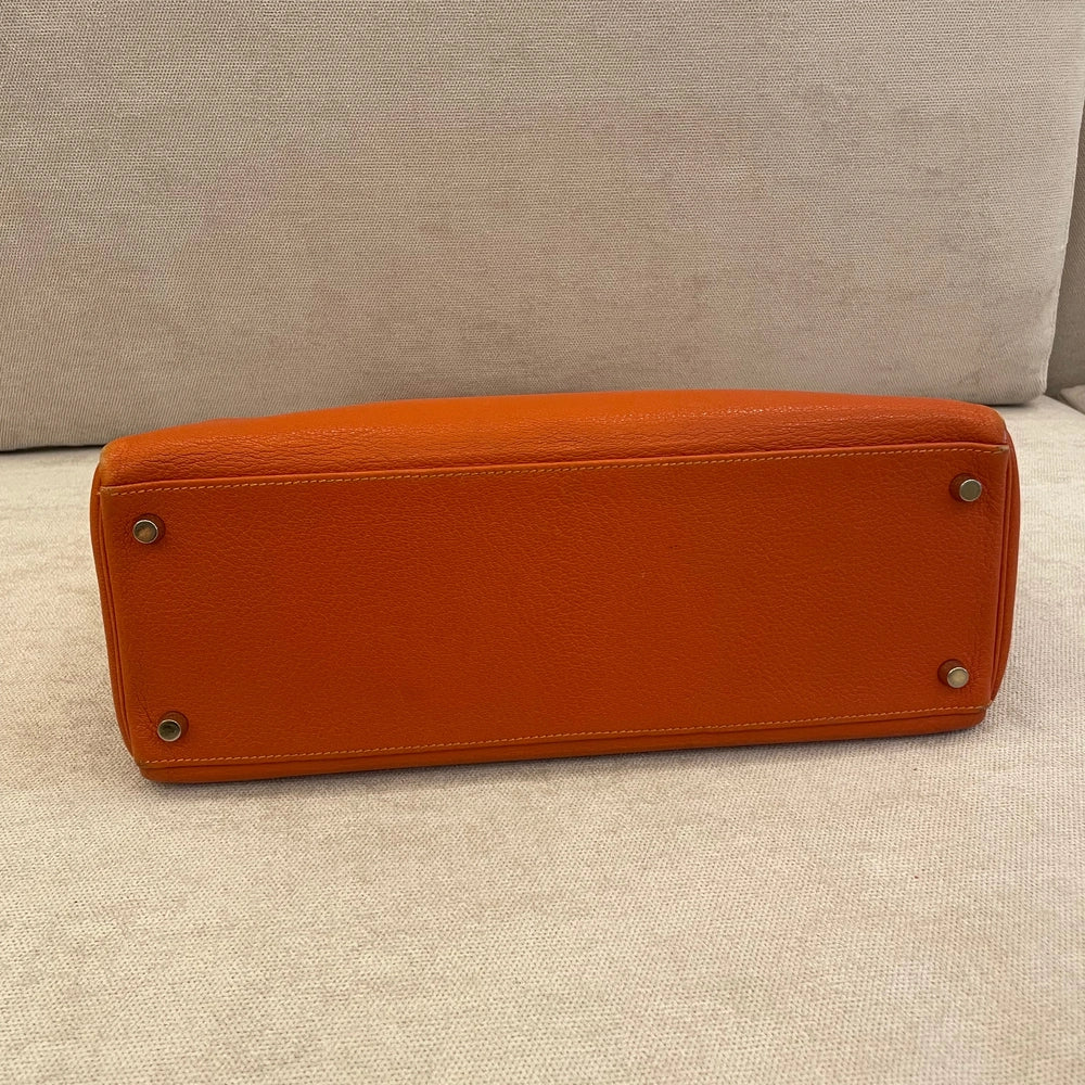 Hermès Kelly 35 Chèvre Mysor Leather GHW