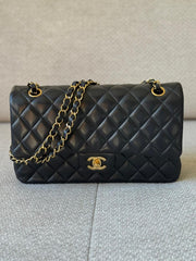 Chanel Black Medium Quilted Lambskin Double Flap Bag