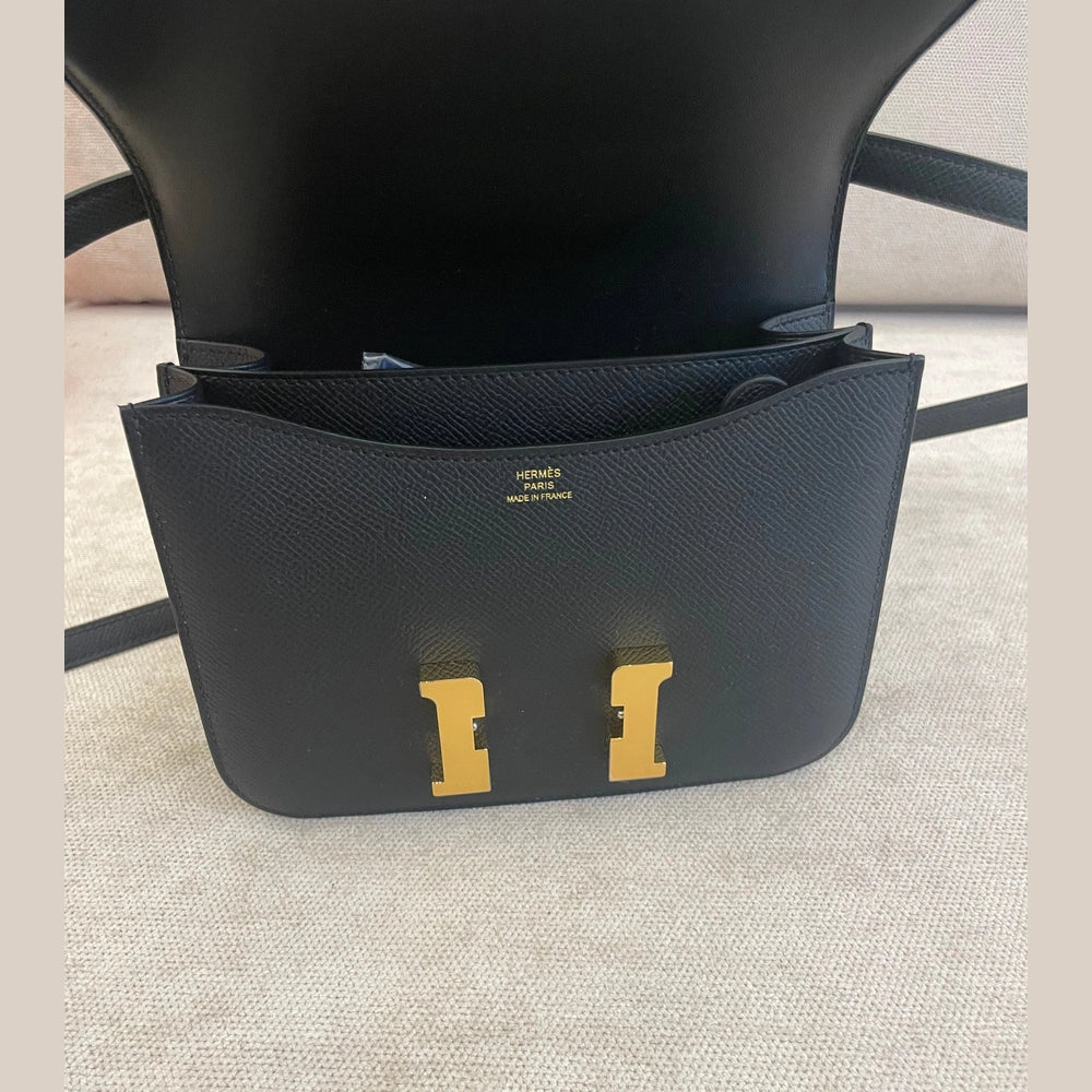 Hermès Black Epsom Leather Constance 24 with GHW